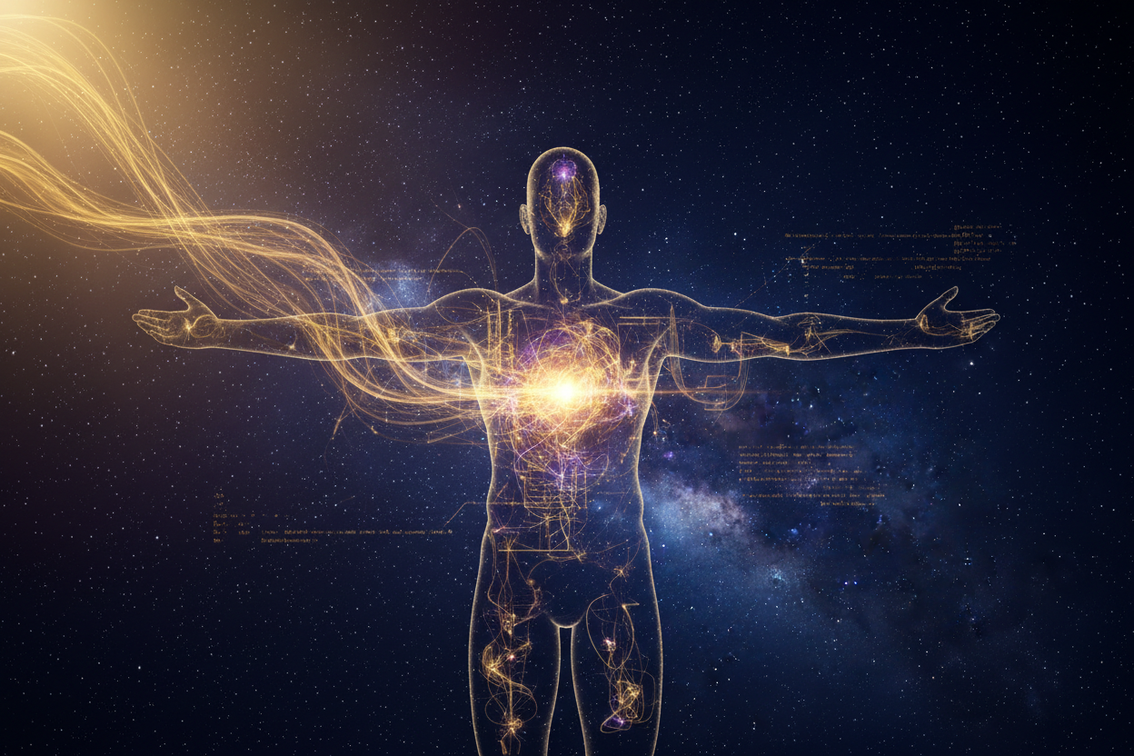 Menschliche Silhouette mit leuchtendem Unterbewusstsein – Das Paradigm nach Bob Proctor